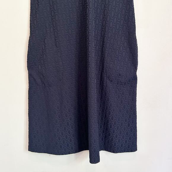 J. McLaughlin Mini Wave Bubble Jacquard Swing Dress Navy Size XS - Picture 5 of 8